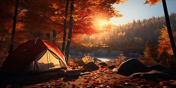 camping d'automne au quebec image AI